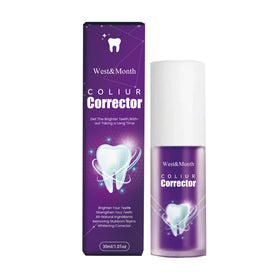 West&Month Purple Whitening Toothpaste Cleans Stains, Bad Breath, And Protects Gums